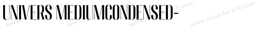 univers mediumcondensed字体转换